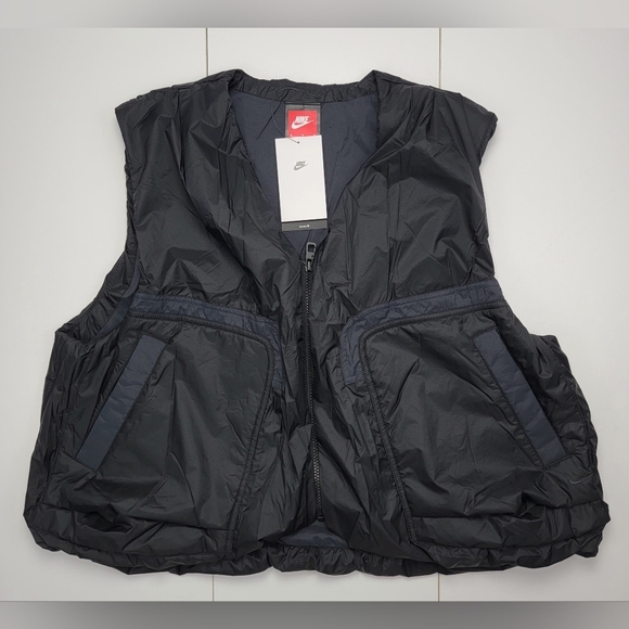 Nike Tech Woven Lightweight Vest Men’s Size Medium Black Loose HM4262-010 New